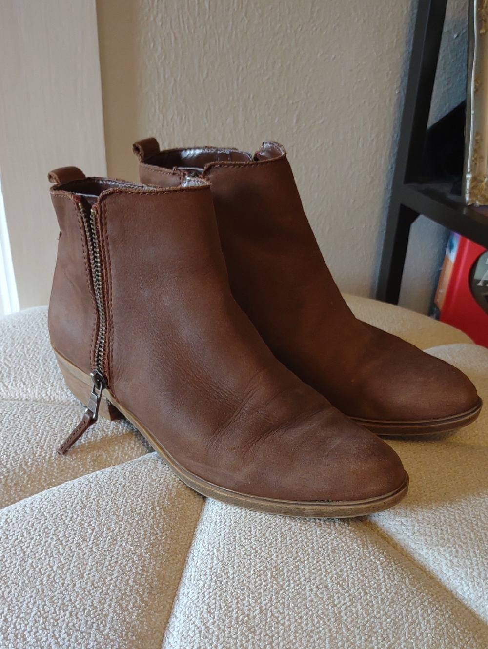 Lauren Ralph Lauren Leather Double Zip Ankle Booties